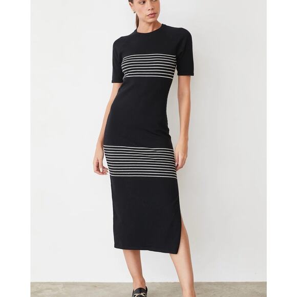 Monrow light soft knit stripe dress size S - Picture 1 of 6